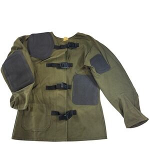 Creedmoor Armory Sports Green Canvas Shooting Coat RHS Size 44 L/XL USA Padded